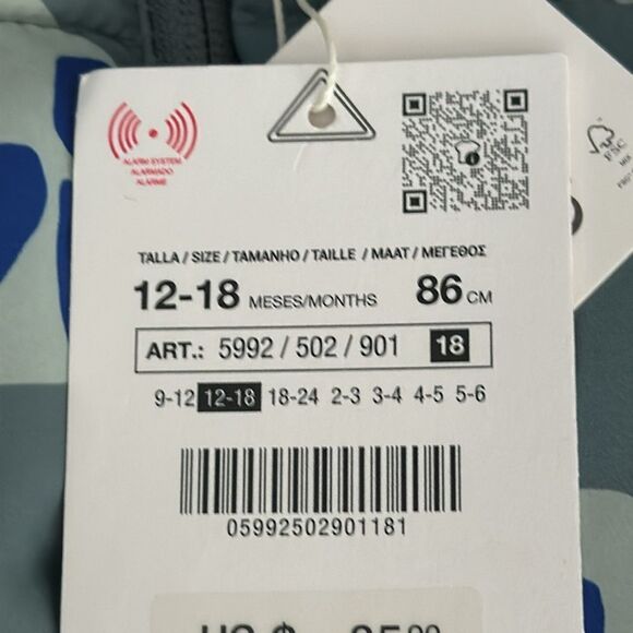 ZARA Kids | Greenish | WATER REPELLENT DINOSAUR PUFFER COAT - Picture 5 of 5